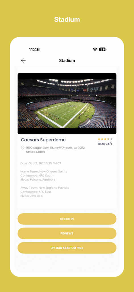 Track Stadiums and Compete in Sports Trivia